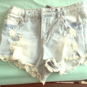 Distressed Jean Shorts